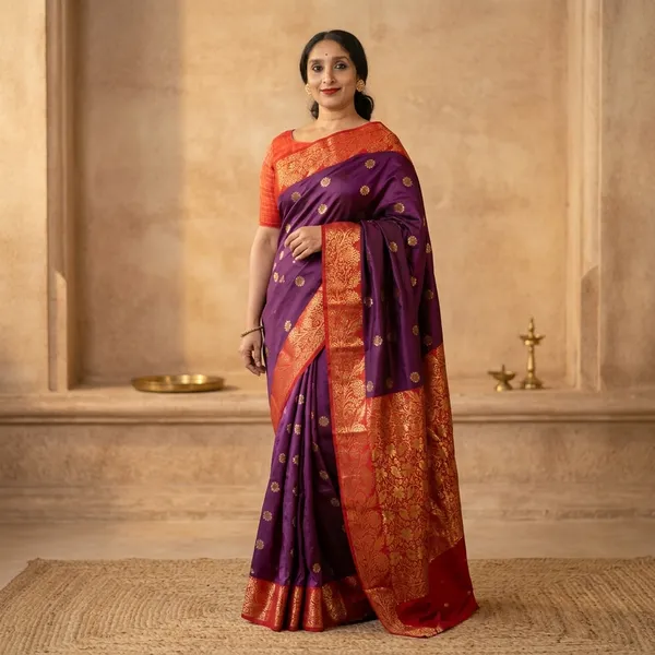 Purple_Litchi_Silk_Traditional_Saree_For_Women