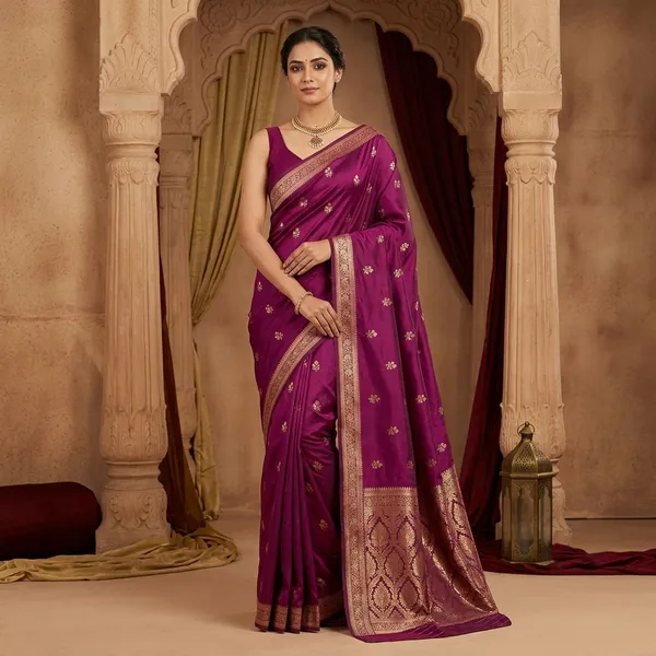 Purple_Litchi_Silk_Embellished_Saree_For_Women