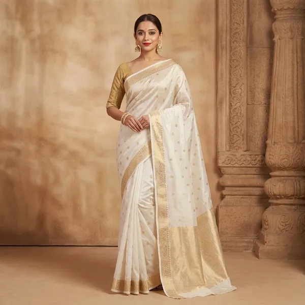 Ivory_Litchi_Silk_Embellished_Saree_For_Women
