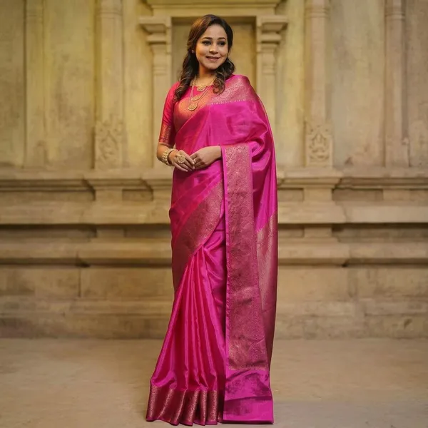 Pink_Litchi_Silk_Woven_Traditional_Saree_For_Women