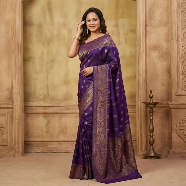 Purple_Litchi_Silk_Woven_Gold_Motif_Saree_For_Women
