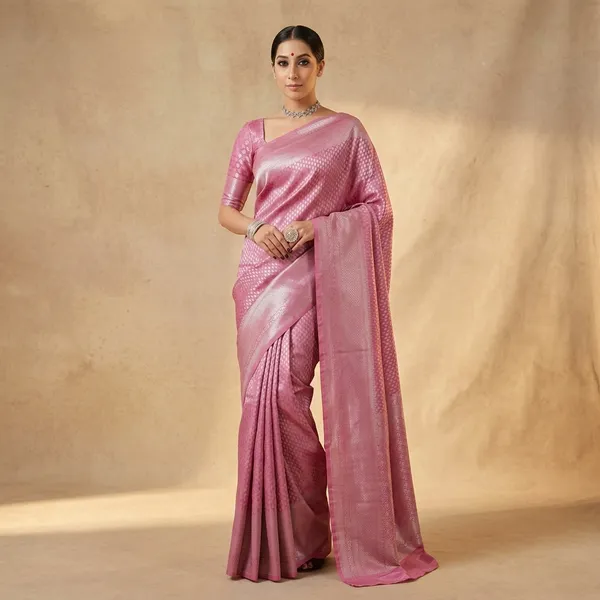 Pink_Litchi_Silk_Woven_Geometric_Saree_For_Women