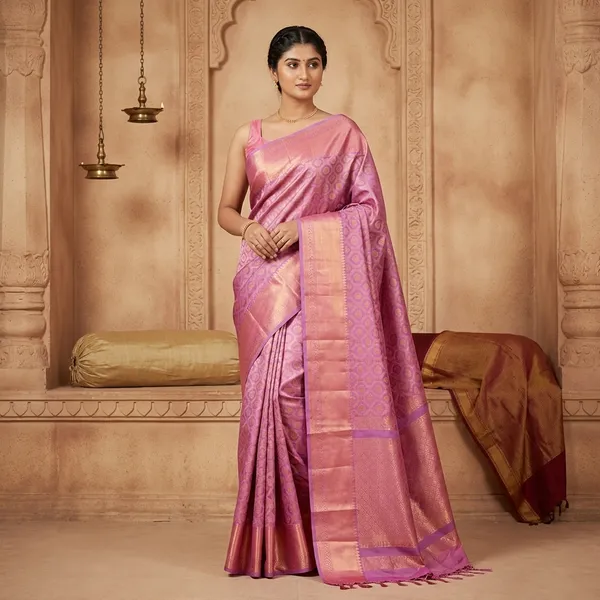Pink_Litchi_Silk_Woven_Saree_For_Women