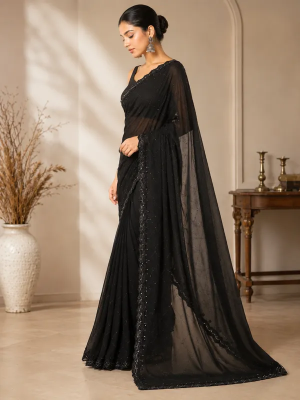 Women’s_Elegant_Black_Designer_Saree_with_Sequin_&_Moti_Embroidery_|_Party_&_Festive_Wear