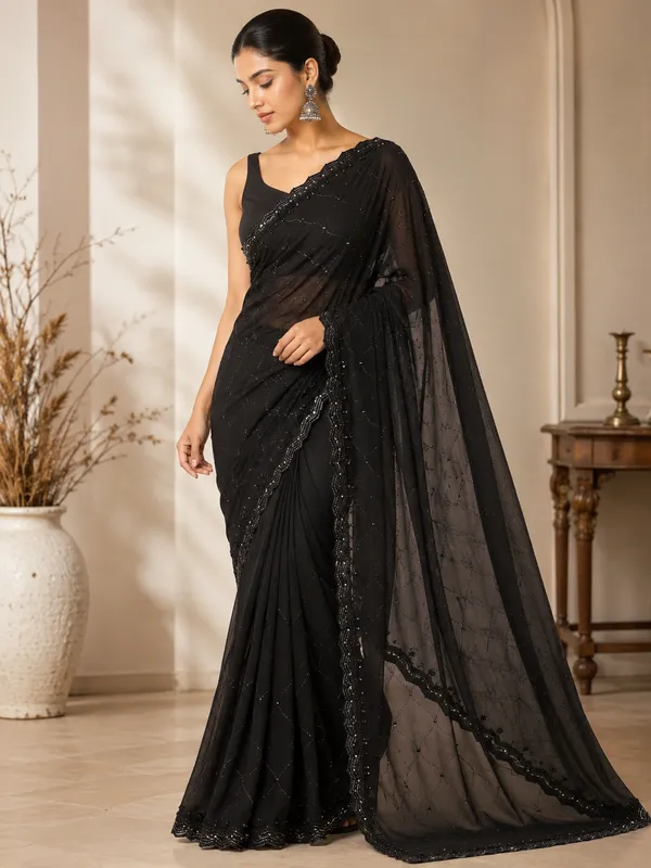 Women’s_Elegant_Black_Designer_Saree_with_Sequin_&_Moti_Embroidery_|_Party_&_Festive_Wear