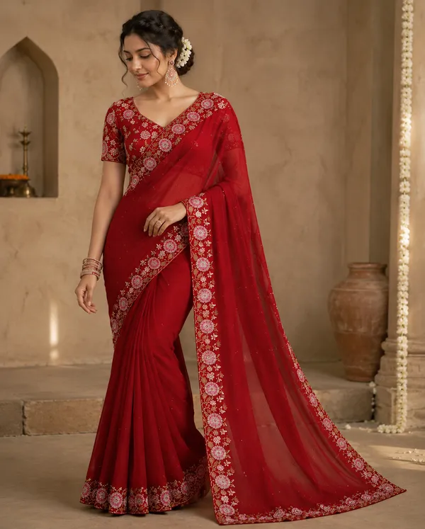 Women’s_Red_Designer_Saree_with_Sequin_&_Moti_Embroidery_