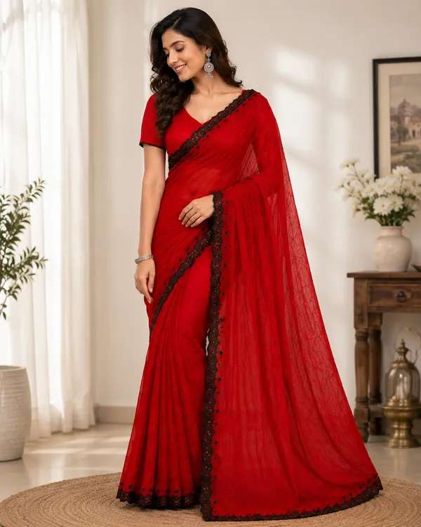 Women’s_Red_Designer_Saree_with_Sequin_&_Moti_Embroidery_|_Elegant_Party_&_Festive_Wear