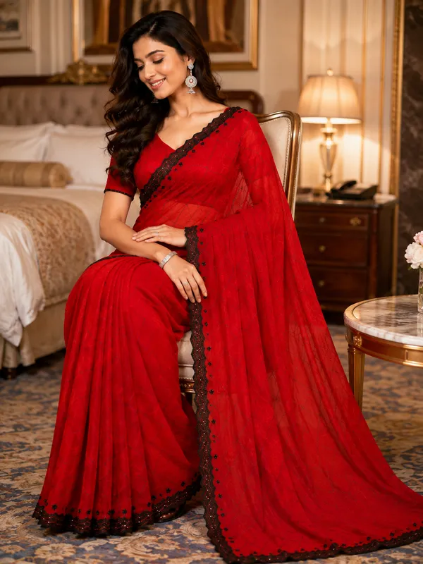 Women’s_Red_Designer_Saree_with_Sequin_&_Moti_Embroidery_|_Elegant_Party_&_Festive_Wear