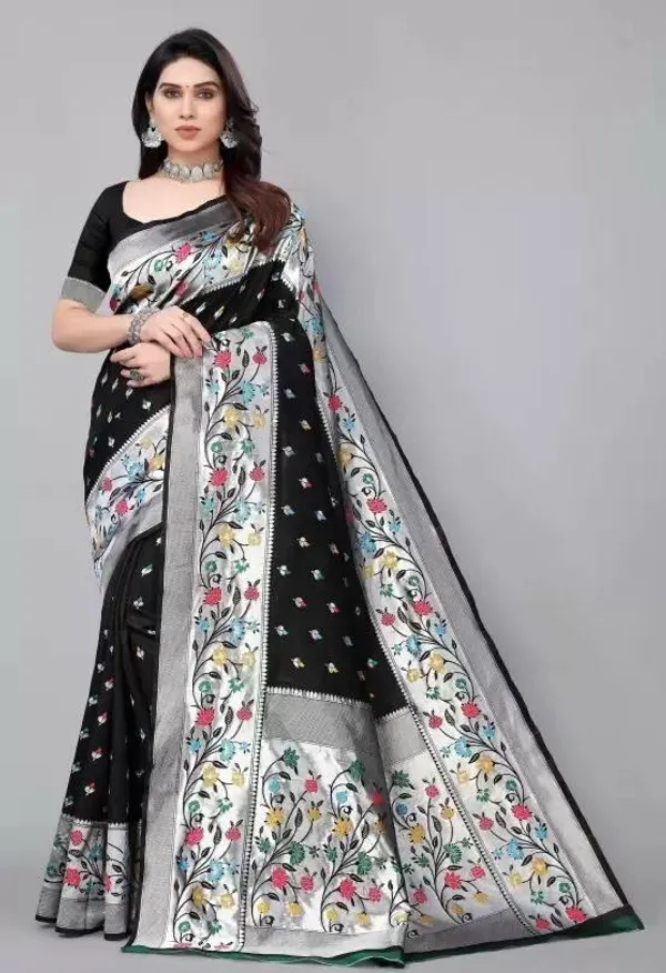 Black_Floral_Print_Saree_for_Women
