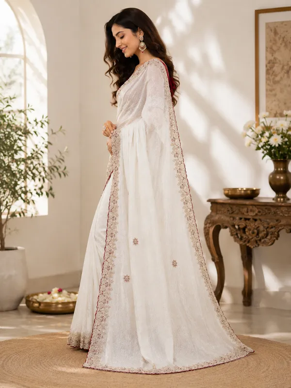 Elegant_Organza_Saree_with_Sequin_&_Pearl_(Moti)_Work