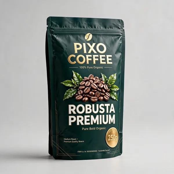 Pixo_Robusta_Premium_Organic_Coffee_Beans_250_g