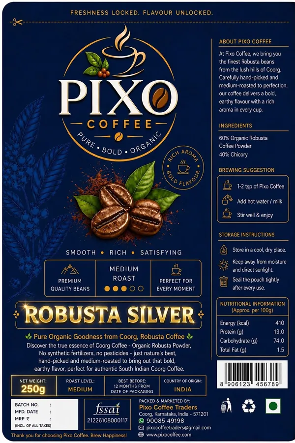 Pixo_Coffee_Robusta_Silver_Medium_Roast_Coffee_Powder_250_G