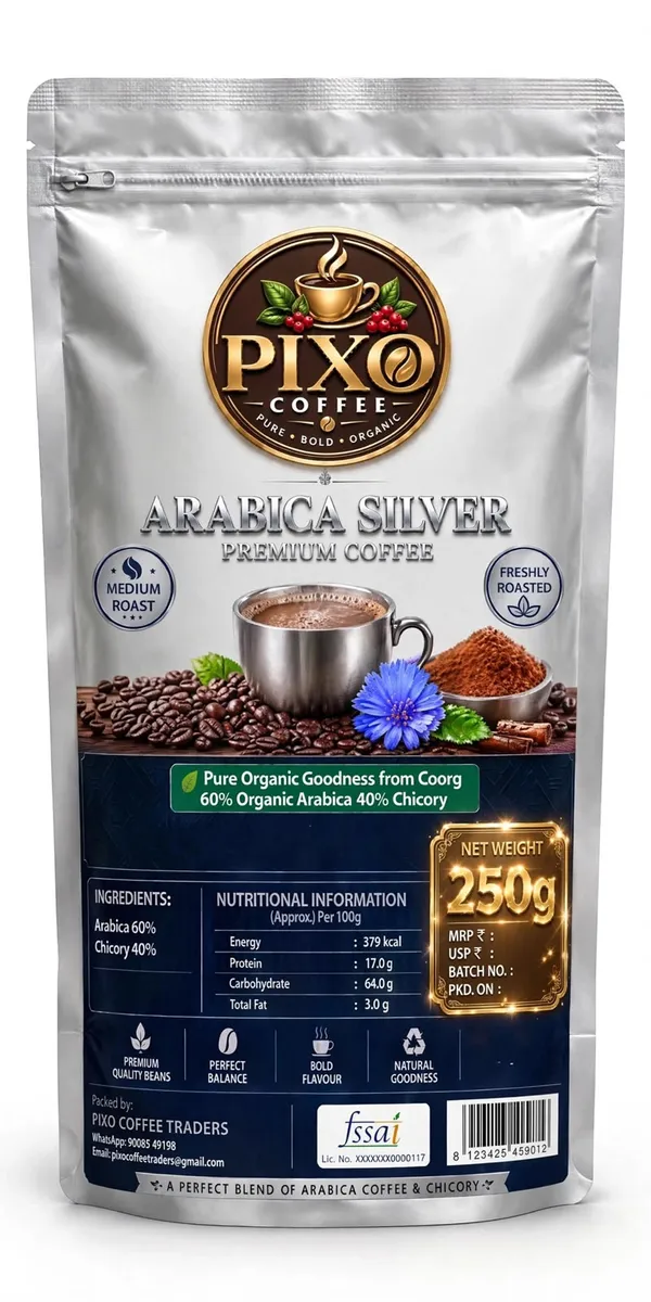 Pixo_Arabica_Silver_Medium_Roast_Coffee_Blend_250_g