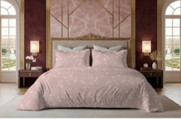Pink_Floral_Print_Bedspread_Set