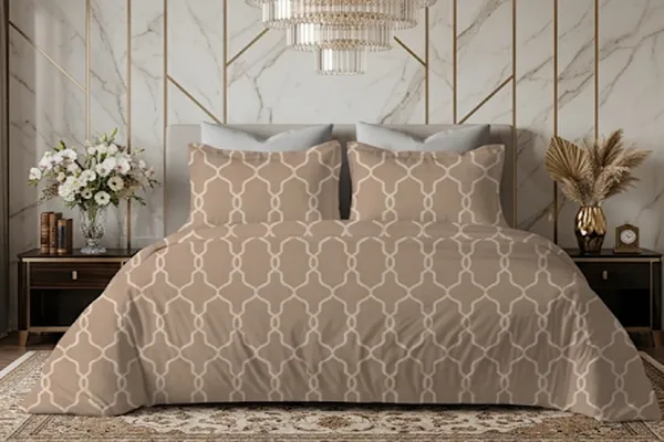 Beige_Geometric_Pattern_Bedding_Set