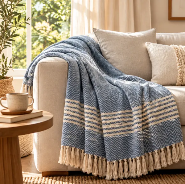Handloom_Chevron_Cotton_RC__Throw_With_Self_Fringes