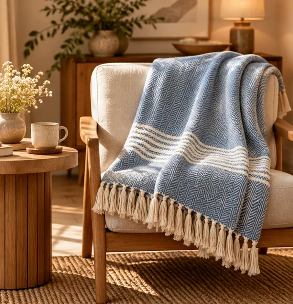 Handloom_Chevron_Cotton_RC__Throw_With_Self_Fringes
