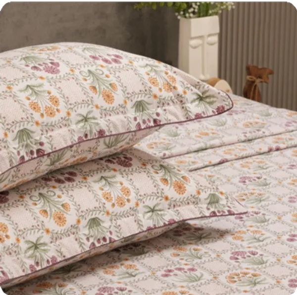 European_100%_Pure_Cotton_220_TC_Sheet_with_2_Pillow_cases