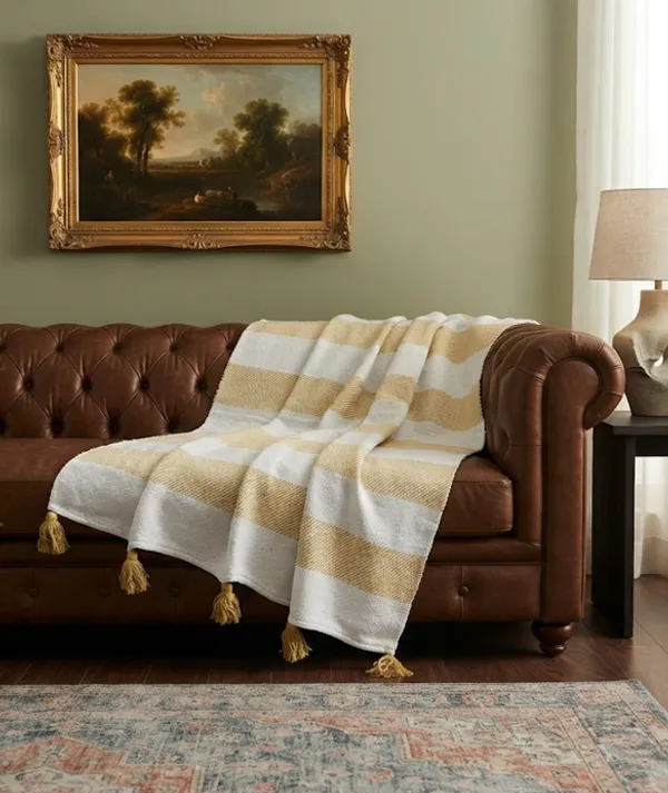 Textured_Decorative_Striped_Tassel_Throws