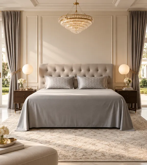 Grey_Solid_Pattern_Bedspread