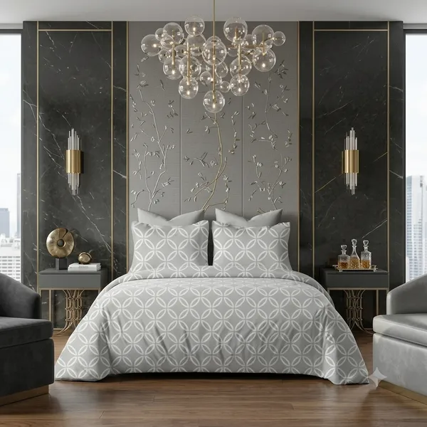 Grey_Modern_Geometric_Print_King_Size_Bedsheet