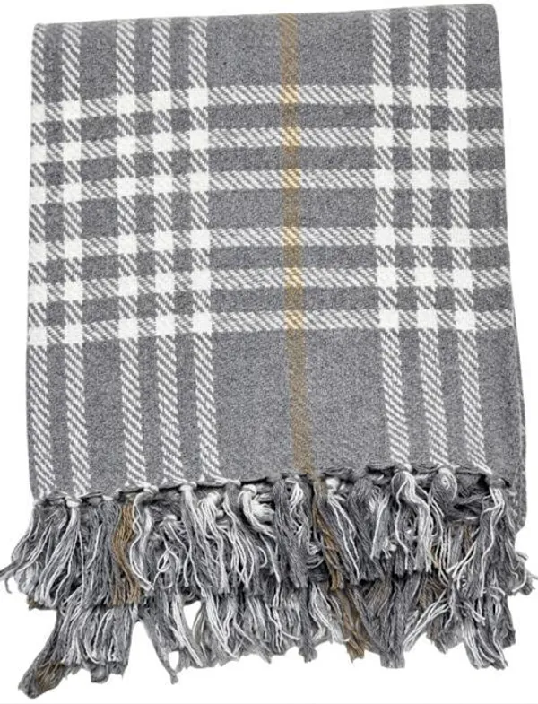 HandLoom_Plaid_100%_Pure_Cotton_Throw_with_self_fringes