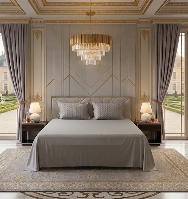 Grey_Solid_Pattern_Bedspread