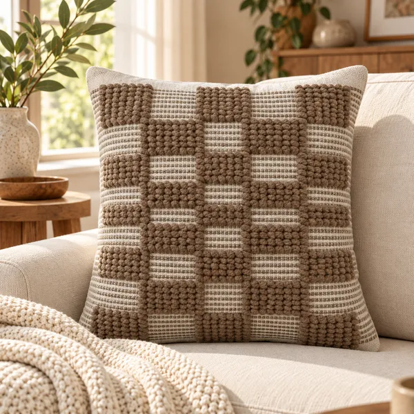 Handcrafted_loop_design_100%_Pure_cotton_cushion_cover