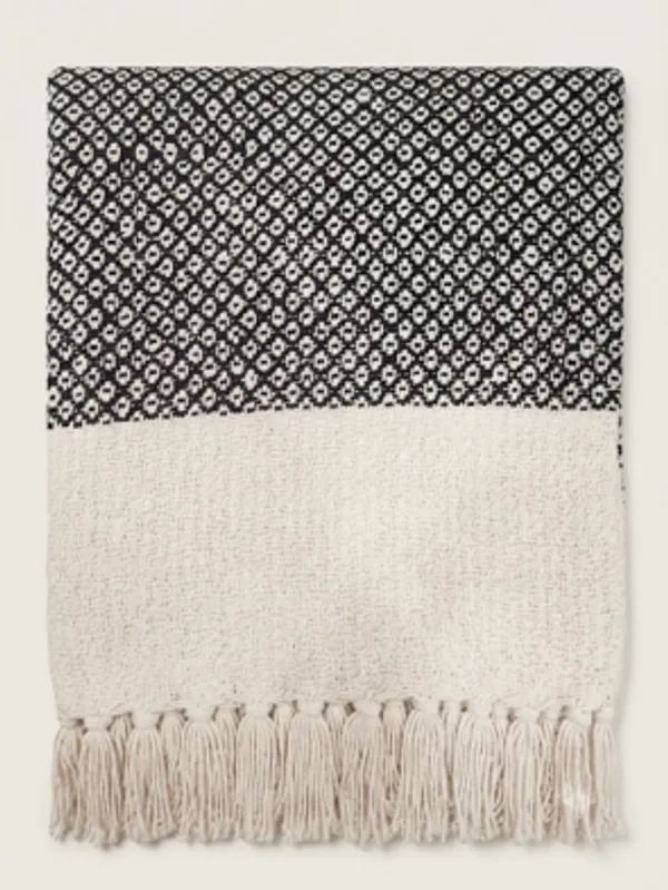 Handloom_Onyx_Grid_100%_Pure_Cotton_Throw_with_Self_Fringes