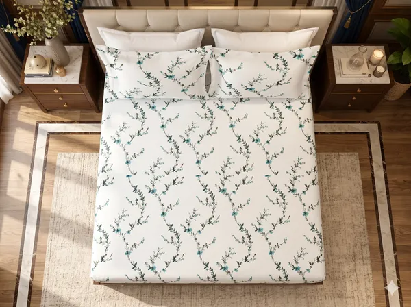 Bougainvillea_Flower_100%_Cotton_300TC_Bedsheet_with_2_pillow_cases