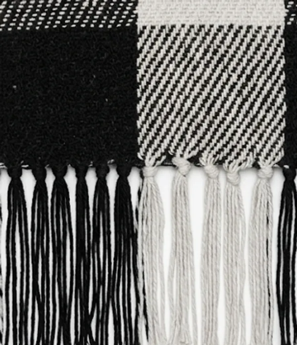 Black_And_White_Checkered_Fringed_Throw_For_Home