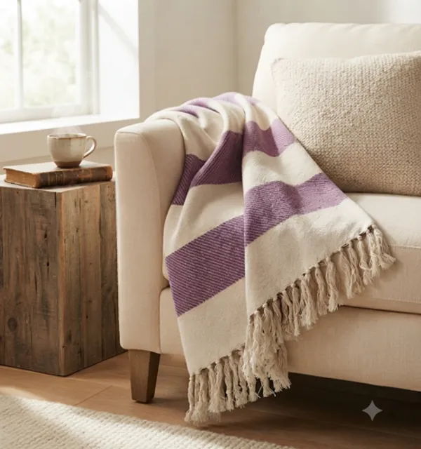 Hand_Loom_Cabana_Stripe_100%_Pure_Cotton__Throw_with_Self_Fringes