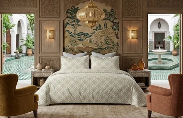 Self_Printed_100%__Pure_Cotton_300_TC_Sheet_with_2_pillow_cases