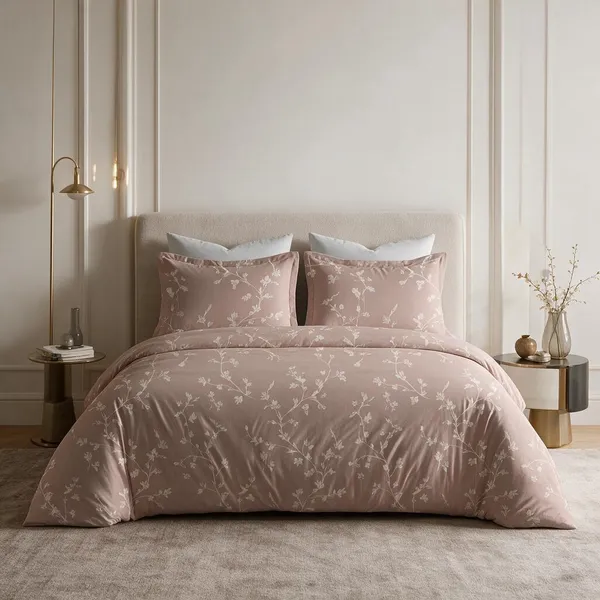 Taupe_Floral_Print_Bedding_Set