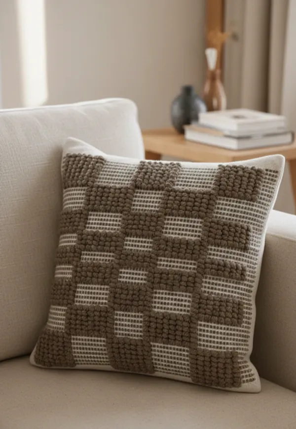 Handcrafted_loop_design_100%_Pure_cotton_cushion_cover