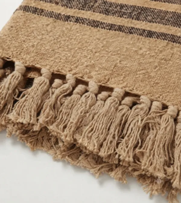 Hand_Loom_Tipped__Stripes_100%_Cotton_Throw_with_self_Fringes