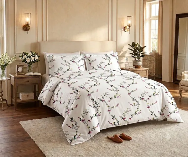 Bougainvillea_Flower_100%_Cotton_300TC_Bedsheet_with_2_pillow_cases