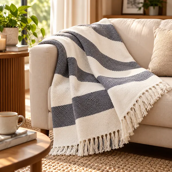 Handloom_Stripes_100%_Pure_Cotton_Throw_with_Self_Fringes