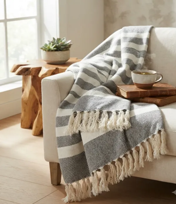 Handloom_Woven_Striped_100%_Cotton_Throw_with_self_fringes_