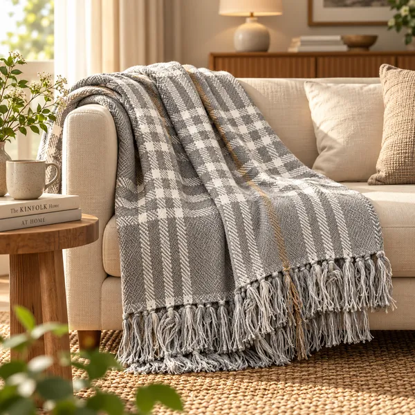 Woven_Casual_Checkered_Fringe_Throw_Blanket