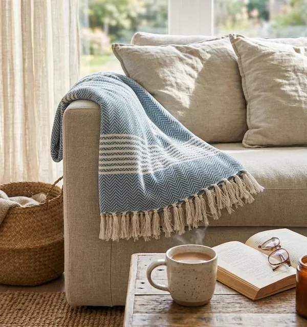 Handloom_Chevron_Cotton_RC__Throw_With_Self_Fringes