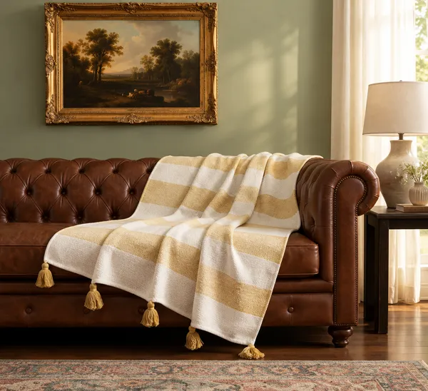 Textured_Decorative_Striped_Tassel_Throws