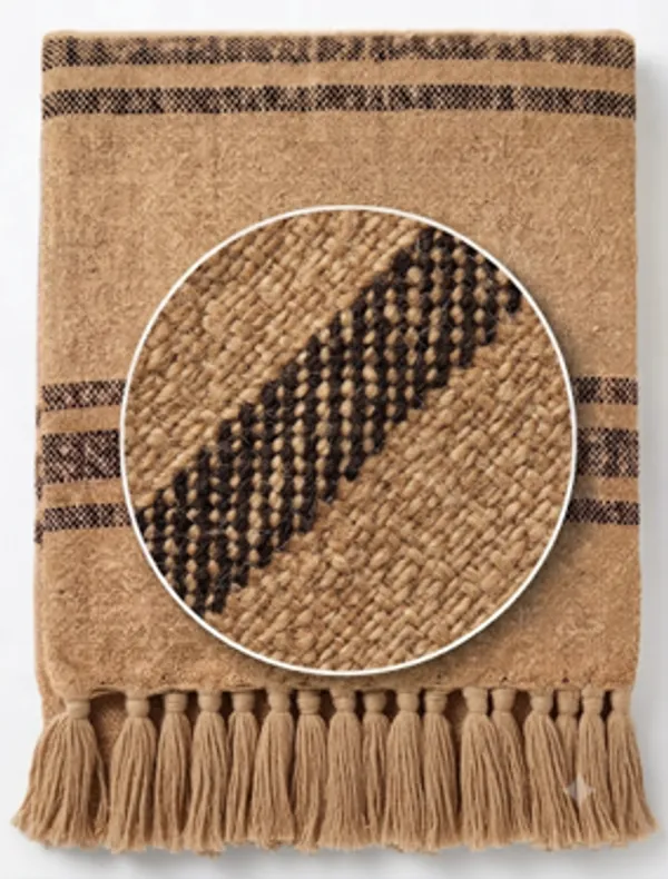 Hand_Loom_Tipped__Stripes_100%_Cotton_Throw_with_self_Fringes