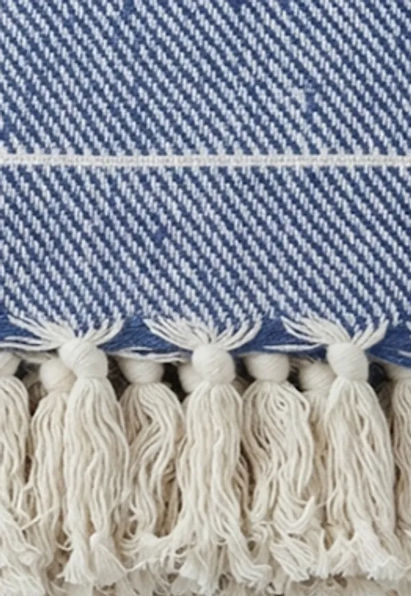 Blue_Geometric_Pattern_Tassel_Throw_Blanket