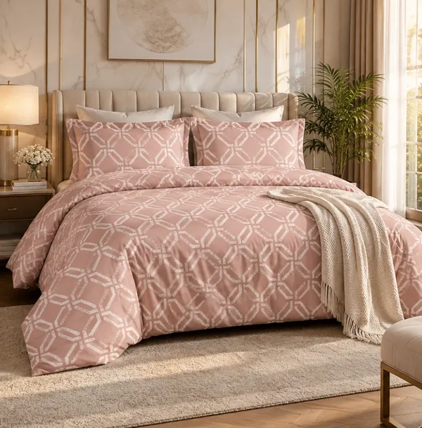 Pink_Contemporary_Geometric_Print_Comforter_Set