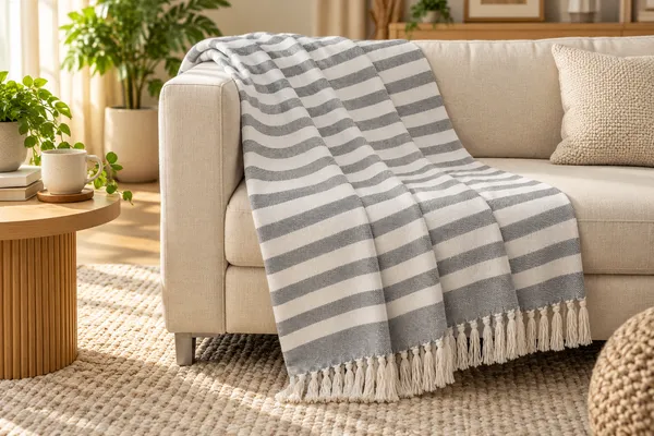 Handloom_Stripes_100%_Pure_Cotton_Throw_with_Self_Fringes