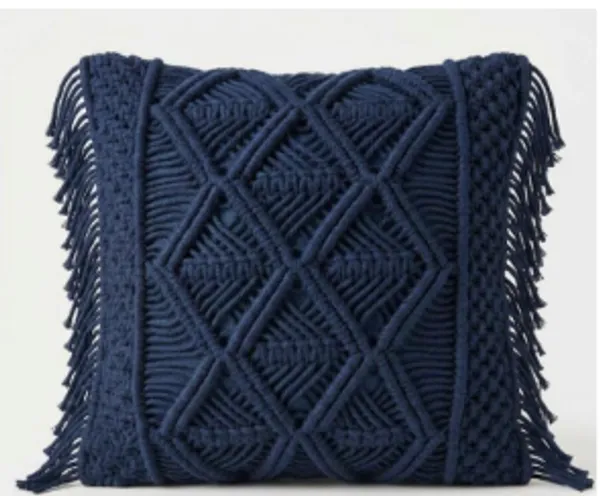 Hand_Woven_Macrame_Filled_Cushion_with_fringes_on_Side