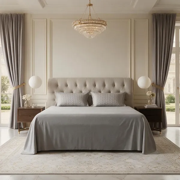 Grey_Solid_Pattern_Bedspread