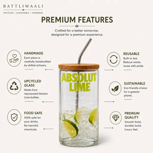 Lime_Upcycled_Glass_Tumbler_With_Bamboo_Lid_And_Steel_Straw