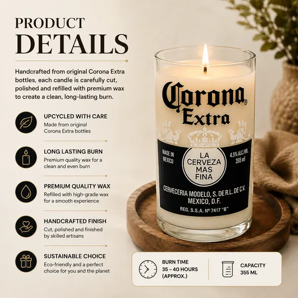 Corona_Beer_Upcycled_Bottle_Glass_Candle_Gift_Set_Pack_Of_4